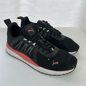 Puma Pacer Net Cage Running Shoes Womens 10 Black‎ 368892-02 Low Top Lace Up